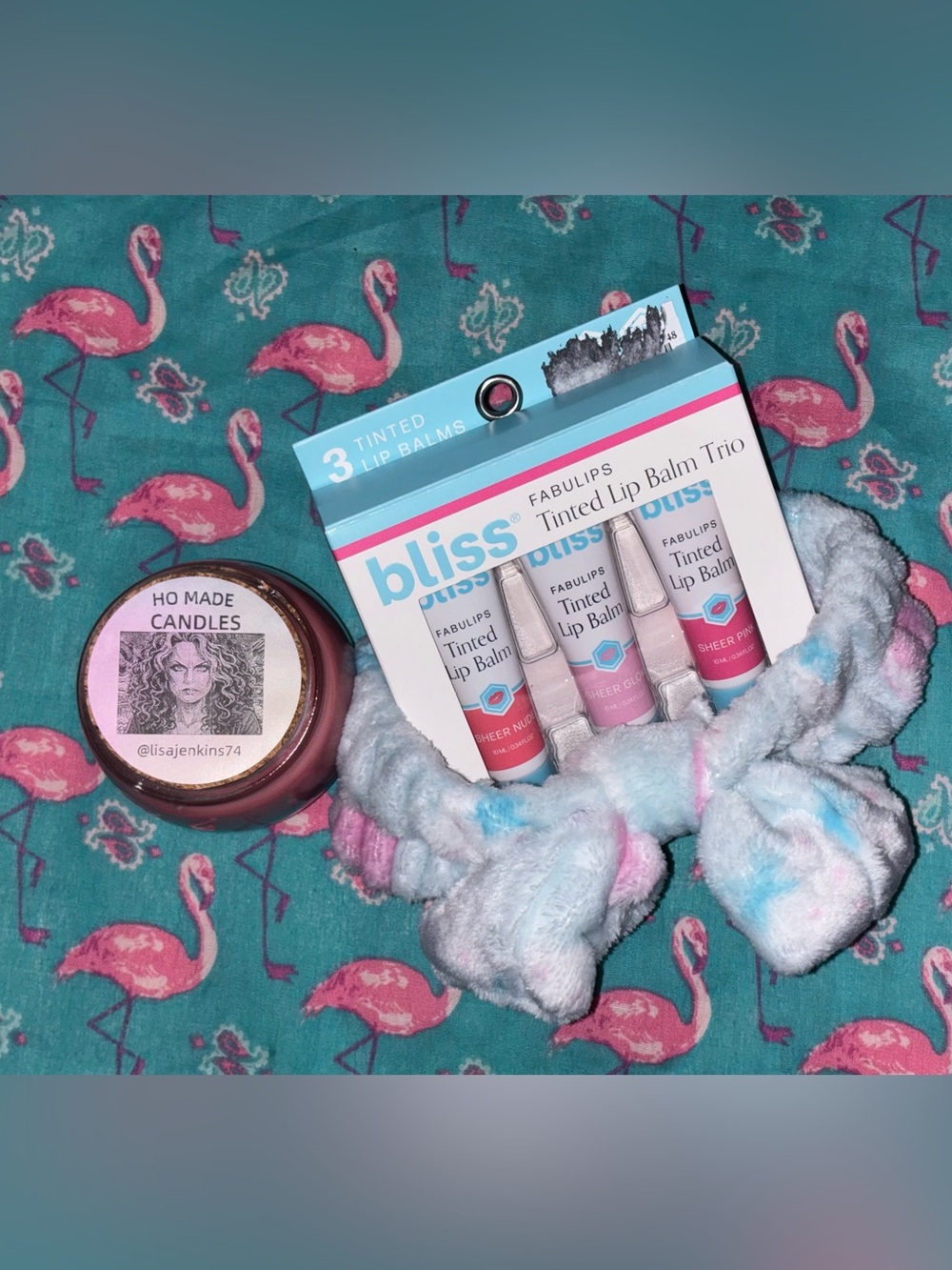 Ho Made Baby Powder Scented Candle and goodies
